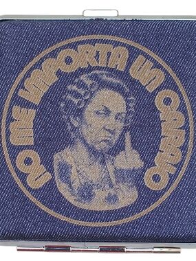 Denim Wallet with Graphic Medallion